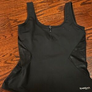 Bebe Sport Black Zip-Front Top